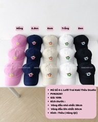 Mũ Số 4-L Lưỡi Trai Kaki Thêu Studio