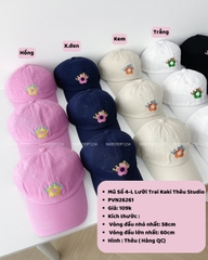 Mũ Số 4-L Lưỡi Trai Kaki Thêu Studio