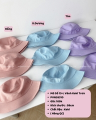 (S20%) Mũ Số 13-L Vành Kaki Trơn