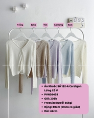 (S20%) Áo Khoác Số 132-A Cardigan Lửng Cổ V