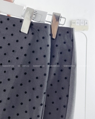 (S20%) Set Đồ Số 40-A Áo Nơ Kèm CV Chấm Bi