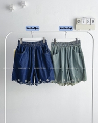 (S20%) Quần Short Số 78-D 1027 Ngố Lai Thêu Hoa