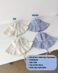 Mũ Số 19-L Vành Sọc Tag Haena