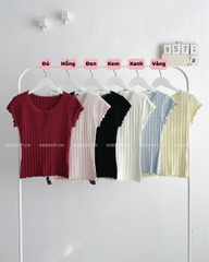 Áo Len Số 57-B Kiểu Cúc Viền Ren