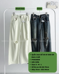 (S20%) Quần Jean Số 125-B 1306 OR Rách 2 Gối