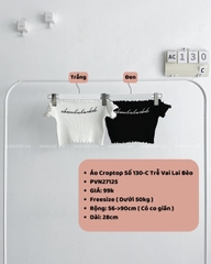 (S20%) Áo Croptop Số 130-C Trễ Vai Lai Bèo