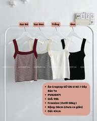 Áo Croptop Số 126-U Kẻ 2 Dây Bản To