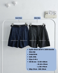 (S20%) Quần Short Số 97-C 0819 Denim Kèm Nịt