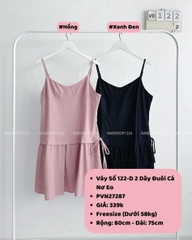 (S20%) Váy Số 122-D 2 Dây Đuôi Cá Nơ Eo