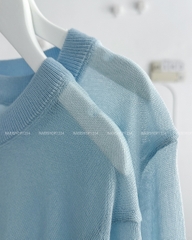 (S20%) Áo Khoác Số 143-U Cardigan Len Thêu Nơ Sau