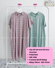 Váy Số 129-D Sơ Mi Caro Oversize
