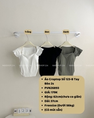 Áo Croptop Số 123-B Tay Bèo 2s