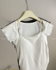 Áo Croptop Số 123-B Tay Bèo 2s