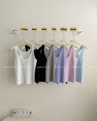(S30%) Áo Croptop Số 135-B 3 Lỗ Chấm Bi