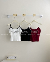 (SC99K) Áo Croptop Số 137-B 2 Dây Sky