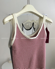 (S30%) Áo Croptop Số 141-B 2 Dây Len