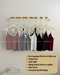 (S30%) Áo Croptop Số 141-B 2 Dây Len