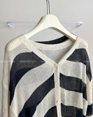 Áo Khoác Số 156-M Cardigan Kẻ To