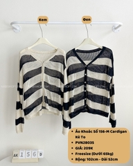 Áo Khoác Số 156-M Cardigan Kẻ To