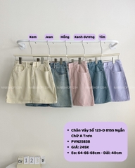 Chân Váy Số 123-D 8155 Ngắn Chữ A Trơn