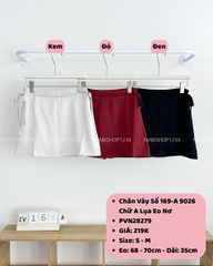 (S50%) Chân Váy Số 169-A 9026 Chữ A Lụa Eo Nơ