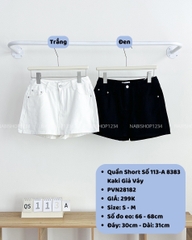 Quần Short Số 113-A 8383 Kaki Giả Váy