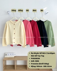 Áo Khoác Số 163-C Cardigan Nút Gỗ Tay Tag