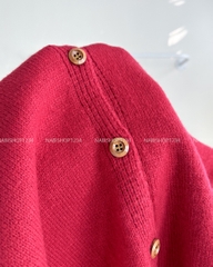 Áo Khoác Số 163-C Cardigan Nút Gỗ Tay Tag
