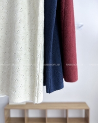 Áo Len Số 78-M Set Cardigan Kèm 2S Nơ