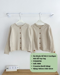 Áo Khoác Số 163-C Cardigan Nút Gỗ Tay Tag