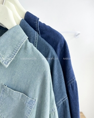 Áo Sơ Mi Số 184-D TD Lửng Denim