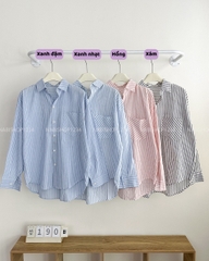 Áo Sơ Mi Số 190-B TD Sọc To Oversize