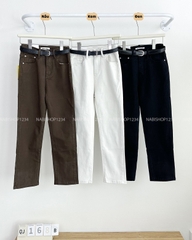 Quần Jean Số 168-B 7039 Suông Ôm Kèm Nịt