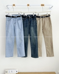 Quần Jean Số 168-B 7039 Suông Ôm Kèm Nịt