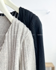 (S50%) Váy Số 134-U 2 Dây Gân Kèm Cardigan