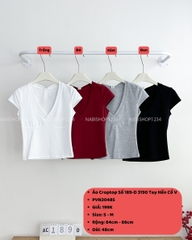 Áo Croptop Số 189-D 3190 Tay Hến Cổ V
