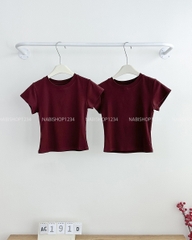 Áo Croptop Số 191-D 188807 Thêu Chữ Lưng
