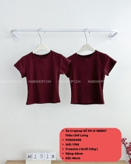 Áo Croptop Số 191-D 188807 Thêu Chữ Lưng