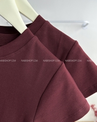 Áo Croptop Số 191-D 188807 Thêu Chữ Lưng