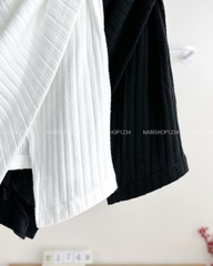 (S50%) Áo Kiểu Số 174-D 3127 Quây Đính Hoa Kèm Dây