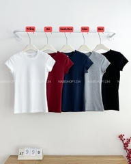 Áo Thun Số 99-D 2975 Babytee Trơn Cổ Tròn