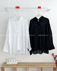 Áo Sơ Mi Số 218-D 2831 TD Form Rộng Sọc Chìm