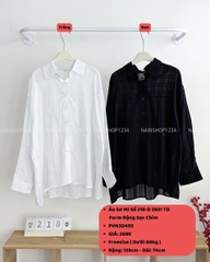 Áo Sơ Mi Số 218-D 2831 TD Form Rộng Sọc Chìm