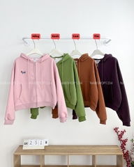 Áo Khoác Số 251-D Hoodie Zip Lửng Thêu Ngựa
