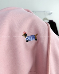 Áo Khoác Số 251-D Hoodie Zip Lửng Thêu Ngựa