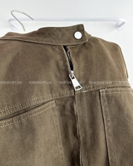 Áo Khoác Số 253-D 1163 Jean Dây Kéo 2 Túi