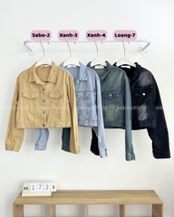 Áo Khoác Số 173-D 80113 Jean Lửng Túi Giả
