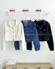 Áo Khoác Số 173-D 80113 Jean Lửng Túi Giả