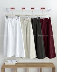 Chân Váy Số 182-D 2486 Dài Kaki Đai Nút