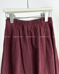Chân Váy Số 182-D 2486 Dài Kaki Đai Nút